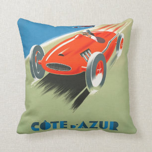 Vintages Formel-1-Racing Poster Art Throw Kissen