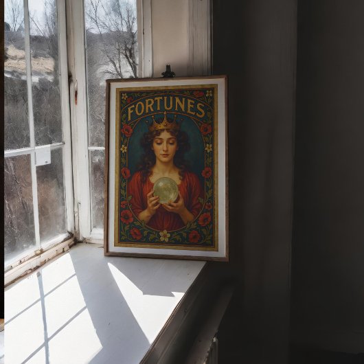 Vintages Fortune Teller Wall Art Poster Print