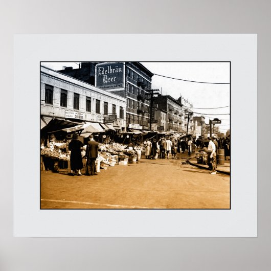 Vintages Foto: 1940 Italienischer Markt, Bronx NYC Poster (Vorne)