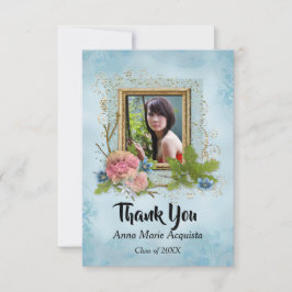 Vintages Foto Abschluss Vielen Dank Dankeskarte