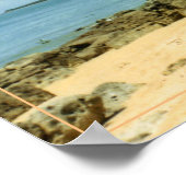 Vintages Foto am Meer Poster (Ecke)