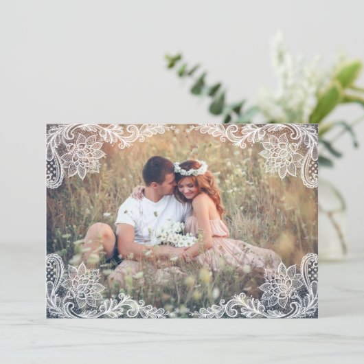 VINTAGES FOTO ANKÜNDIGUNG DATUM FREIHALTEN (Stehend Vorderseite)