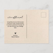 Vintages Foto Ankündigungspostkarte (Rückseite)