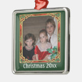 Vintages Foto aus Hartglas Ornament Aus Metall (Links)