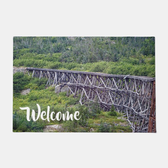 Vintages Foto aus Holzbrücken Fußmatte (Vorderseite)