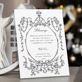 Vintages Foto aus Schwarz und Weiß Feiertagskarte