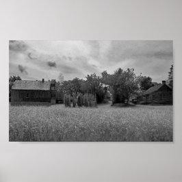 Vintages Foto aus Weiß und Schwarz Poster