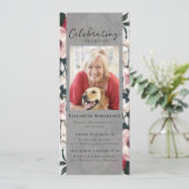 Vintages Foto Beerdigung Digitale Einladung (Stehend Vorderseite)