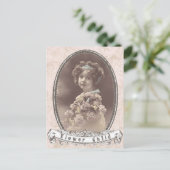 Vintages Foto Blume Kinderkarte Postkarte (Stehend Vorderseite)