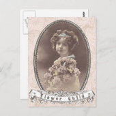 Vintages Foto Blume Kinderkarte Postkarte (Vorne/Hinten)