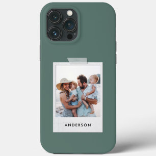 Vintages Foto Collage Typografie Moderne Weise Grü Case-Mate iPhone Hülle