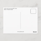 Vintages Foto Commonwealth St. Boston Postkarte (Rückseite)