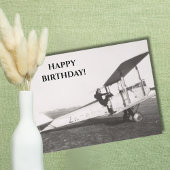 Vintages Foto, Coole Luftfahrt Geburtstag Postkarte
