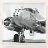 Vintages Foto, Coole Luftfahrt Glasuntersetzer (Vorderseite)