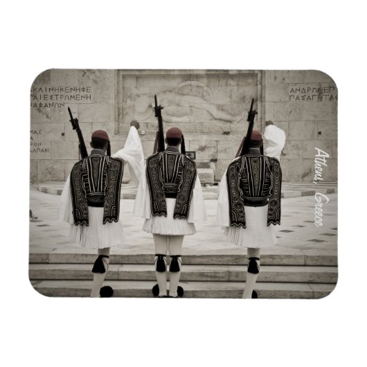 Vintages Foto der Ehrenwache, Athen, Griechenland Magnet (Horizontal)