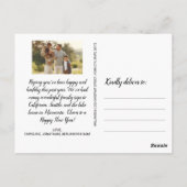 Vintages Foto der Familie Santa in Chimney Postkarte (Rückseite)