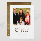 Vintages Foto der Goldenen Weihnachtsgeschichte Feiertagskarte (Vorne/Hinten)