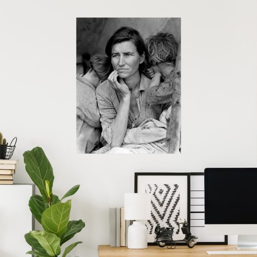 Vintages Foto der Migrantenmutter Poster (Heimbüro)