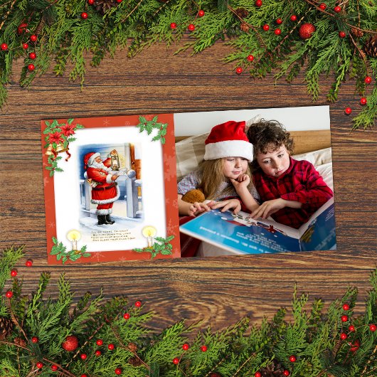 Vintages Foto des Weihnachtsmanns Feiertagskarte