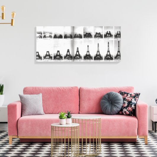 Vintages Foto Eiffelturm Leinwanddruck (Insitu (Wohnzimmer))