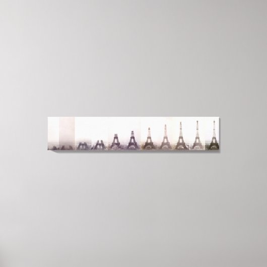 Vintages Foto Eiffelturm Leinwanddruck (Vorderseite)