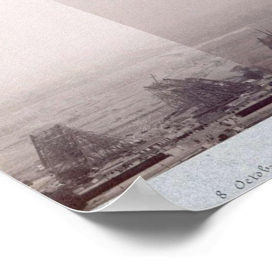 Vintages Foto Eiffelturm Poster (Ecke)