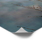 Vintages Foto einer Krähe auf einem Baum Poster (Ecke)