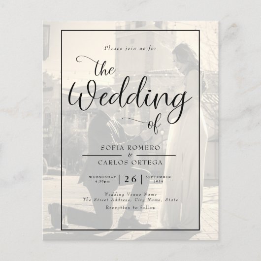 Vintages Foto Einladung Flyer (Vorne)