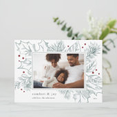 Vintages Foto Feiertagskarte (Stehend Vorderseite)