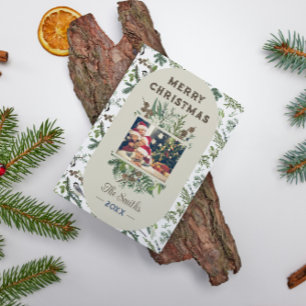 Vintages Foto Foliage Grüne Weihnachten