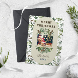 Vintages Foto Foliage Grüne Weihnachten