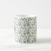 Vintages Foto Foliage Grüne Weihnachten Kaffeetasse (Mittel)