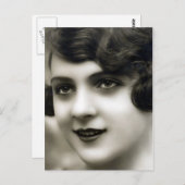 Vintages Foto "French Girl" Postkarte (Vorne/Hinten)