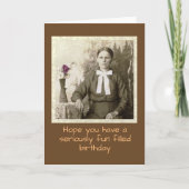 Vintages Foto Geburtskarte Karte (Vorderseite)