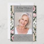 Vintages Foto-Gedenkprogramm Einladung (Vorderseite)