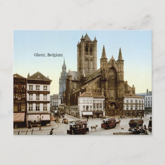 Vintages Foto: Gent, Belgien Postkarte (Vorderseite)