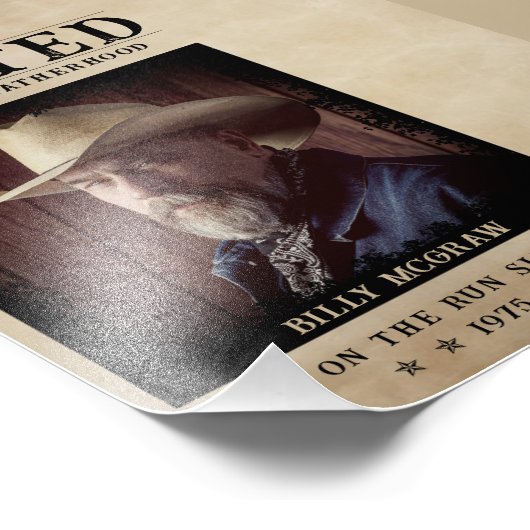 Vintages Foto Gewollt Poster Funny Vatertag (Ecke)