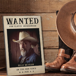 Vintages Foto Gewollt Poster Funny Vatertag Fotoplatte