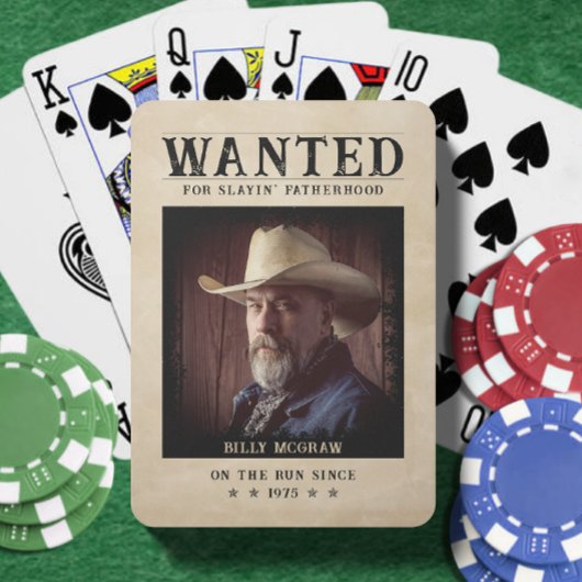 Vintages Foto Gewollt Poster Funny Vatertag Spielkarten