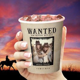 Vintages Foto Gewollt Poster-Hochzeit Pappbecher