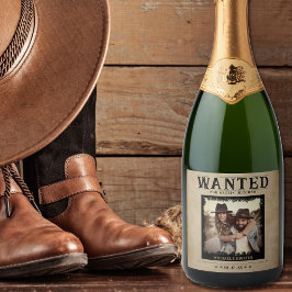 Vintages Foto Gewollt Poster-Hochzeit Schaumweinetikett