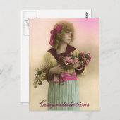 Vintages Foto Glückwunsch Postkarte (Vorne/Hinten)