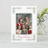 Vintages Foto Grüne Kiefernrahmen Weihnachten (Stehend Vorderseite)