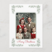 Vintages Foto Grüne Kiefernrahmen Weihnachten (Vorderseite)
