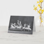 Vintages Foto - Gute Katzen, Karte (Gelbe Blume)