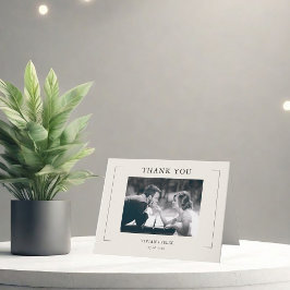 Vintages Foto Hochzeit Dankeschön-Karte Einladung