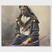 Vintages Foto Indianerpräsident Lakota Geschenkpapier (Flach)