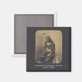 Vintages Foto Indianerpräsident Lakota Magnet (Vorderseite/Rückseite)