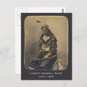 Vintages Foto Indianerpräsident Lakota Postkarte (Vorne/Hinten)