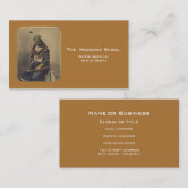 Vintages Foto Indianerpräsident Lakota Visitenkarte (Vorne/Hinten)